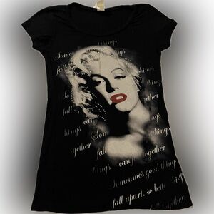 Marilyn Monroe Black Graphic Women's Top